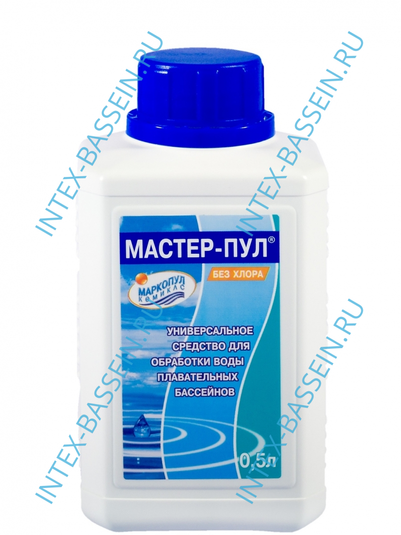 Бесхлорное универсальное жидкое средство «4 в 1» Мастер-пул 0.5 л, артикул 41001