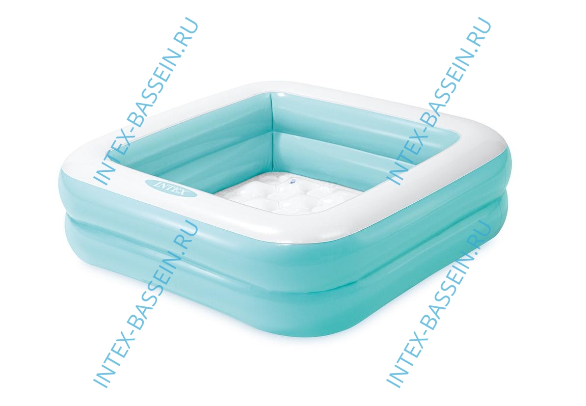  Надувной детский бассейн INTEX Play Box - голубой 86 х 86 х 25 см, артикул 57100