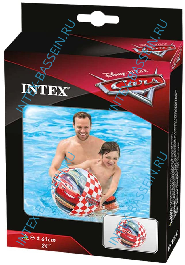 Надувной мяч INTEX "Тачки" 61 см, артикул 58053