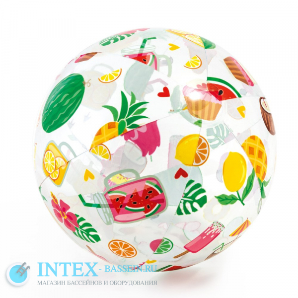 Надувной мяч INTEX "Фрукты" 51 см, артикул 59040-F