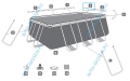 Горизонтальная балка C для прямоугольных бассейнов Power Steel 412 x 201 x 122 и 404 x 201 x 100 см, артикул P2H054Q12-03