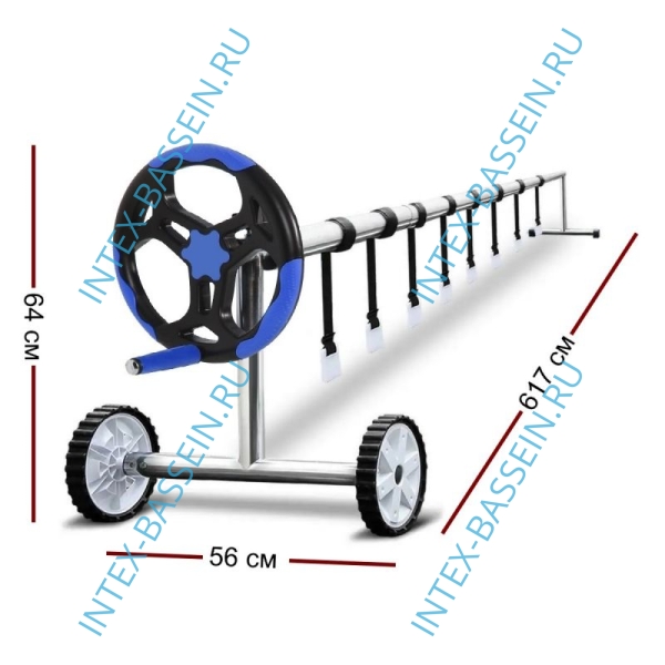 Сматывающее устройство Poolline с опорами из нержавеющей стали на колесиках, арт. U81-3/215