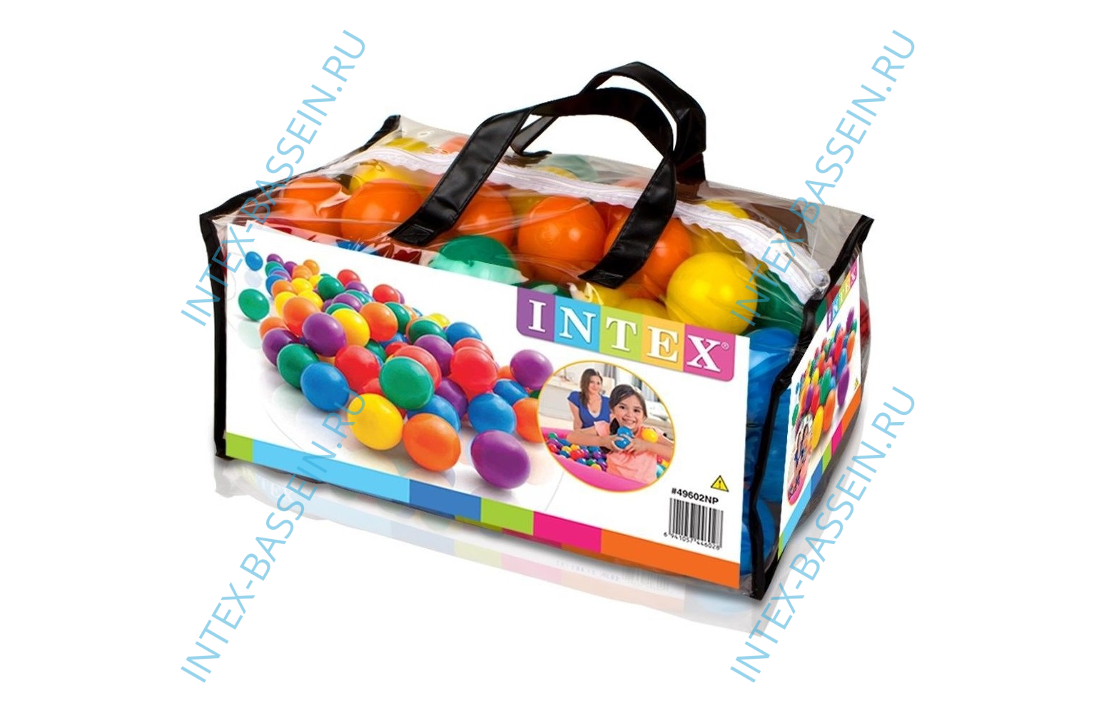 Пластиковые мячи INTEX для игр 6.5 см, артикул 49602