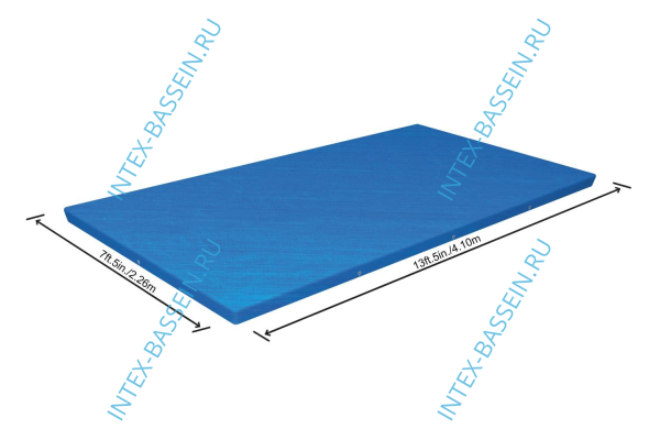 Тент Bestway 4.10 x 2.26 м для прямоугольного каркасного бассейна 4.0 x 2.11 x 0.81 м, артикул 58107