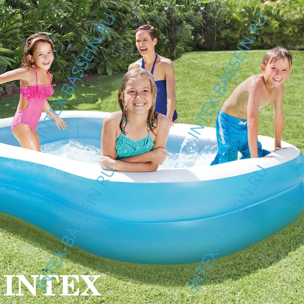 Надувной семейный бассейн INTEX Swim Center 203 x 152 x 48 см, артикул 57180