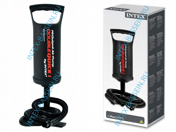 Насос ручной INTEX "Double Quick I" 2.5 л/29 см, артикул 68612
