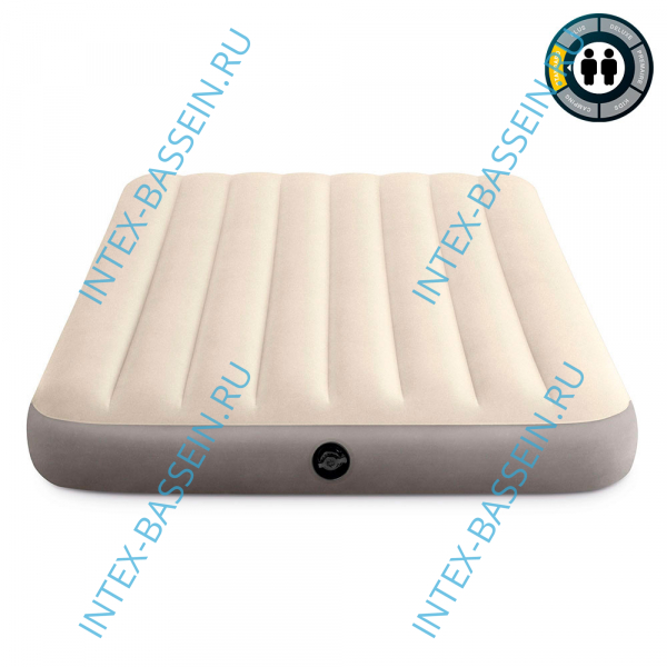 Кровать INTEX надувная 137 x 191 x 25 см без насоса, артикул 64102