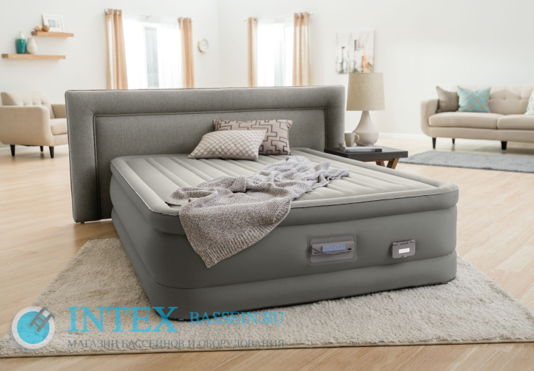 Надувная кровать INTEX Premaire Dream Support 152 x 203 x 46 см, встроенный насос 220V, артикул 64770