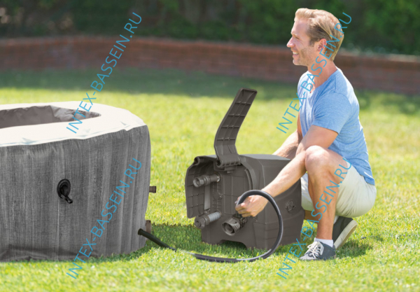 Надувная джакузи PureSpa Bubble Massage INTEX Greywood Deluxe 28440
