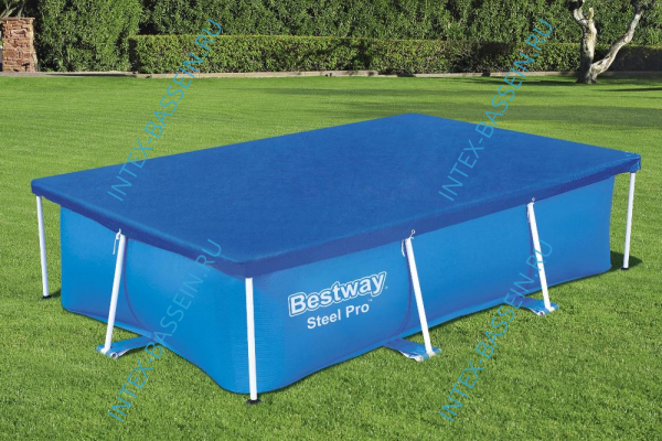 Тент Bestway 2.64 x 1.74 см для прямоугольного каркасного бассейна 2.56 x 1.70 x 0.61 м, артикул 58105
