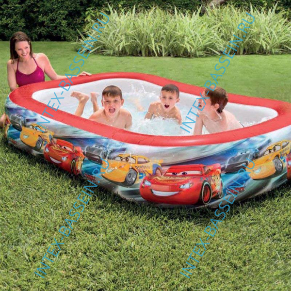 Детский бассейн INTEX "Тачки" 262 x 175 x 56 см, артикул 57478