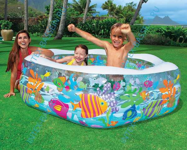 Детский бассейн INTEX "Рыбки" 191 x 178 x 61 см, артикул 56493