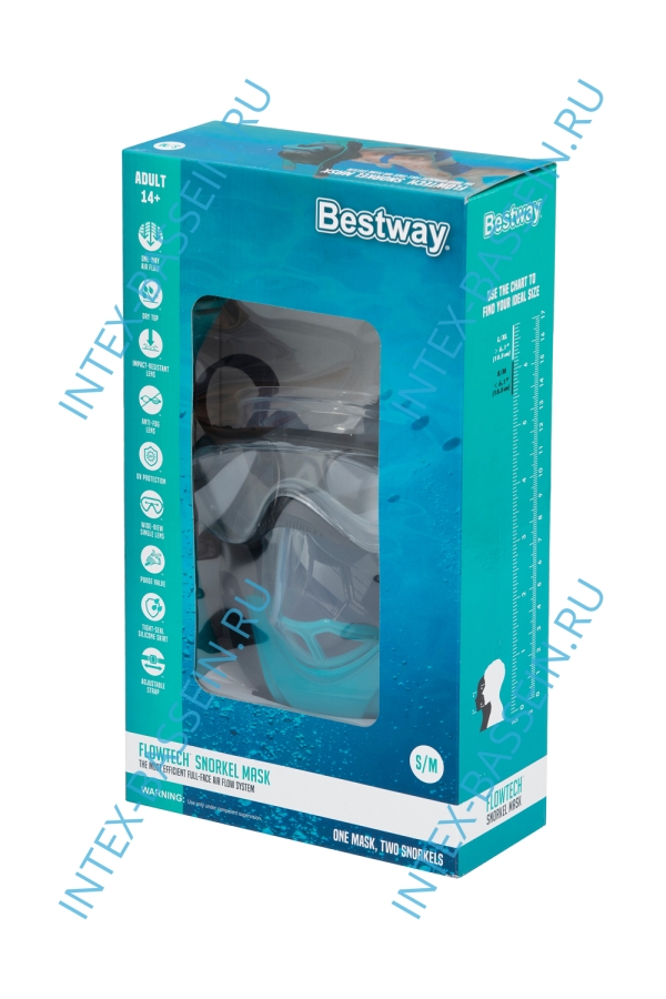 Маска для дайвинга Bestway Flowtech размер S, артикул 24060