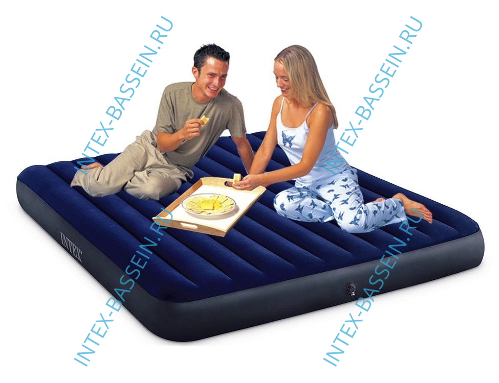 Кровать INTEX надувная 183 x 203 x 25 см, без насоса, артикул 64755