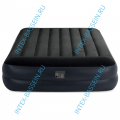 Кровать INTEX надувная 152 x 203 x 42 см с подголовником, встроенный насос 220V, артикул 64124