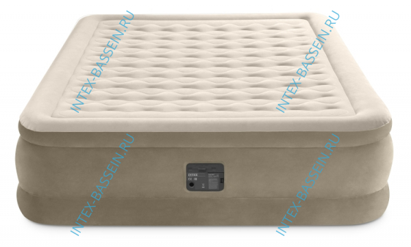 Надувная кровать INTEX Ultra Plush 152 x 203 x 46 см, встроенный насос 220V, артикул 64428