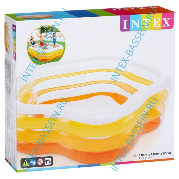 Детский бассейн INTEX "Звезда" 185 x 180 x 53 см, артикул 56495