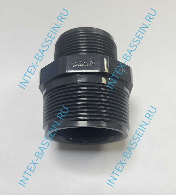 Резьбовой ниппель PLIMAT понижающий 2" x 1-1/2 для скиммера и форсунки, артикул 100183
