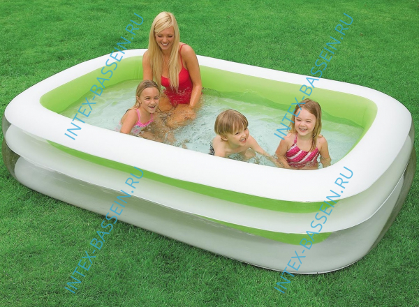 Детский бассейн INTEX "Пирамида" 262 x 175 x 56 см, артикул 56483