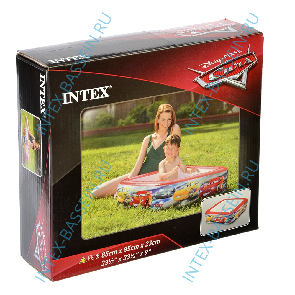 Детский бассейн INTEX "Тачки" 85 x 85 x 23 см, артикул 57101
