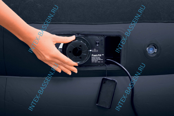Кровать INTEX надувная 99 x 191 x 42 см, встроенный насос 220V, артикул 64122