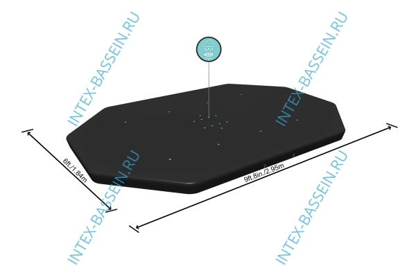 Тент Bestway для овальных бассейнов 305 х 184 см, артикул 58424