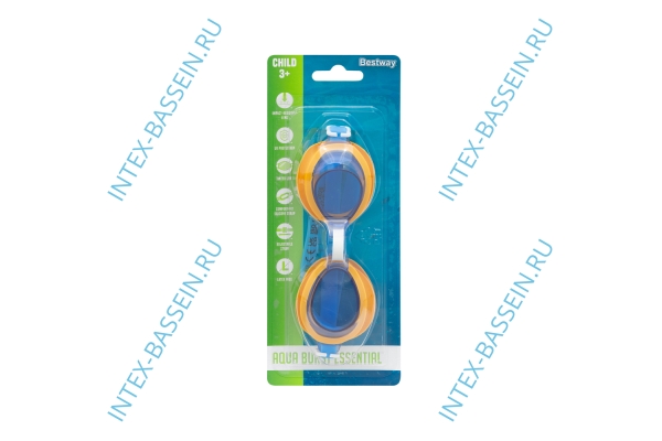 Очки для плавания Bestway Aqua Burst Essential синие для детей от 3 лет, артикул 21002