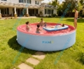 Надувной SUP-Бассейн IPOOLGO Pink (фильтр, лестница, песок) 3.7 x 1.2 - 1.3 м