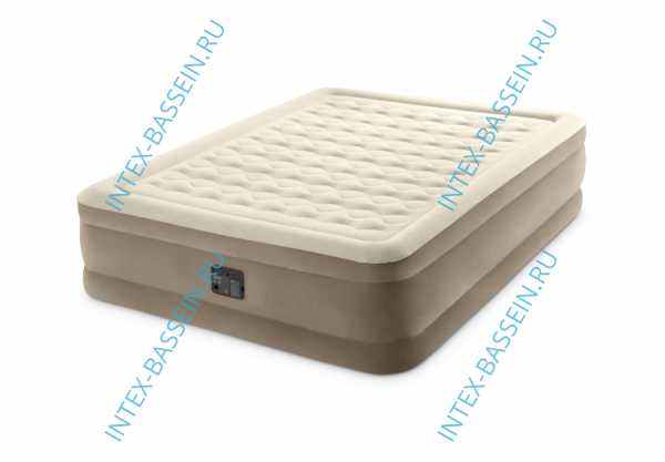 Надувная кровать INTEX Ultra Plush 152 x 203 x 46 см, встроенный насос 220V, артикул 64428