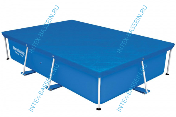 Тент Bestway 4.10 x 2.26 м для прямоугольного каркасного бассейна 4.0 x 2.11 x 0.81 м, артикул 58107