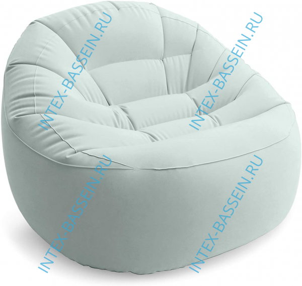 Надувное кресло INTEX Beanless Bag 112 x 104 x 74 см, серый, артикул 68590-S
