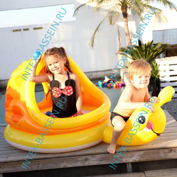 Детский бассейн INTEX "Улитка" 145 x 102 x 74 см, артикул 57124