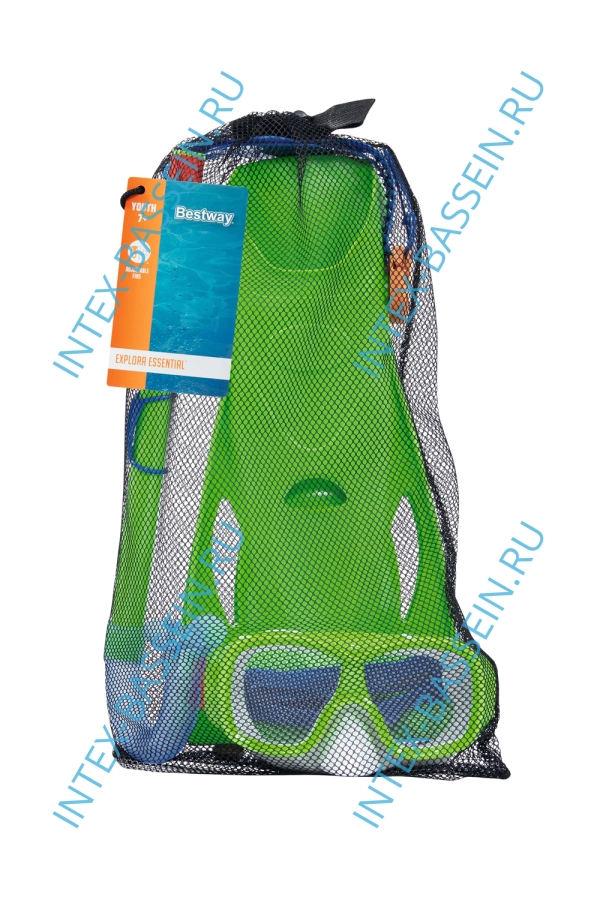 Набор для подводного плавания Bestway Explora Essential для детей от 7 лет зеленые, артикул 25019
