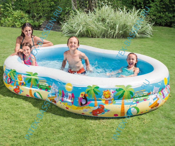 Детский бассейн INTEX "Пляж" 262 x 160 x 46 см, артикул 56490