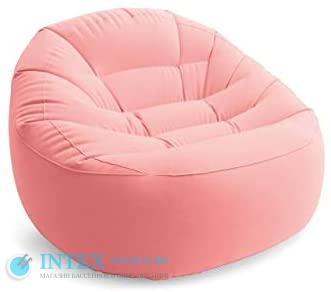 Надувное кресло INTEX Beanless Bag 112 x 104 x 74 см, розовый, артикул 68590-P
