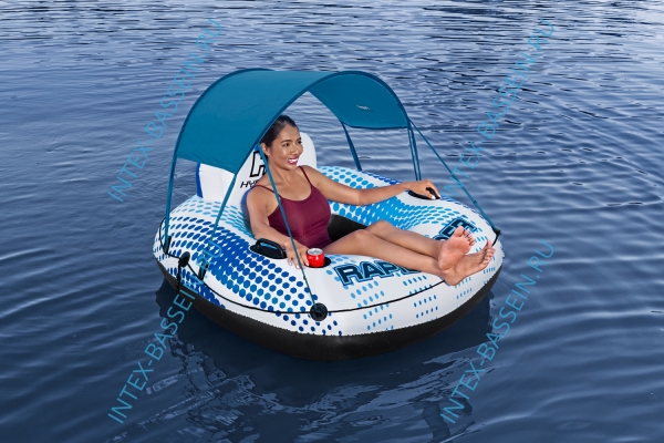Надувной круг-кресло Bestway "Rapid Rider" с навесом 123 x 123 x 51 см, артикул 43725