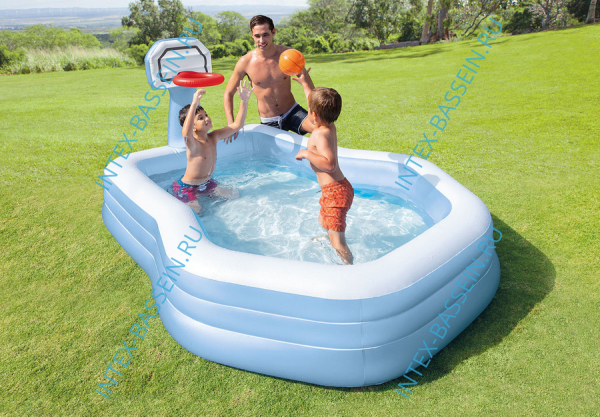 Детский бассейн INTEX "Семейный" 257 x 188 x 130 см, артикул 57183