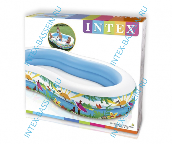 Детский бассейн INTEX "Пляж" 262 x 160 x 46 см, артикул 56490