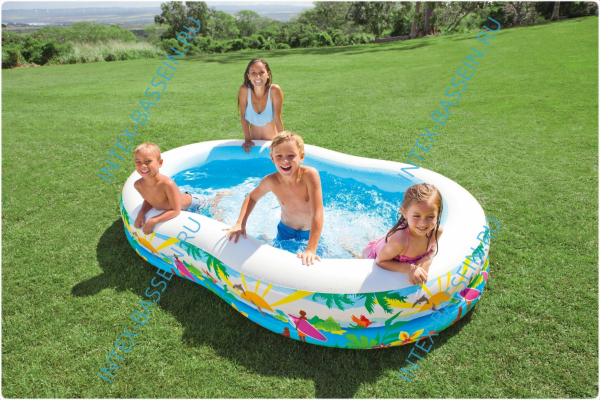 Детский бассейн INTEX "Пляж" 262 x 160 x 46 см, артикул 56490