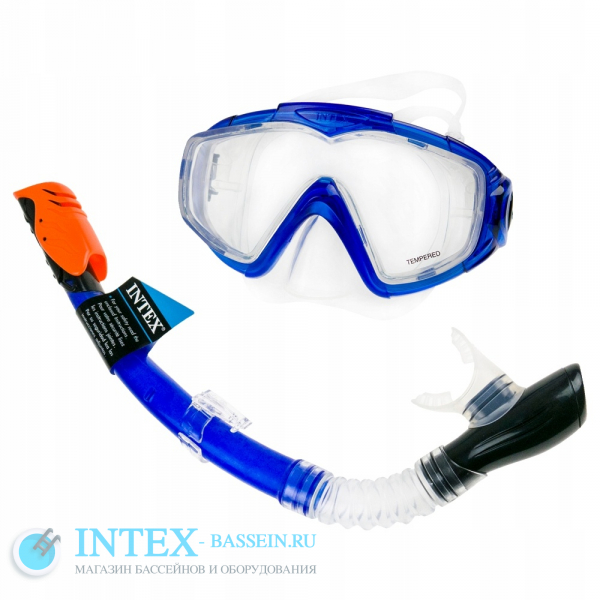 Маска для плавания с трубкой INTEX "Silicone Aqua Pro", артикул 55962
