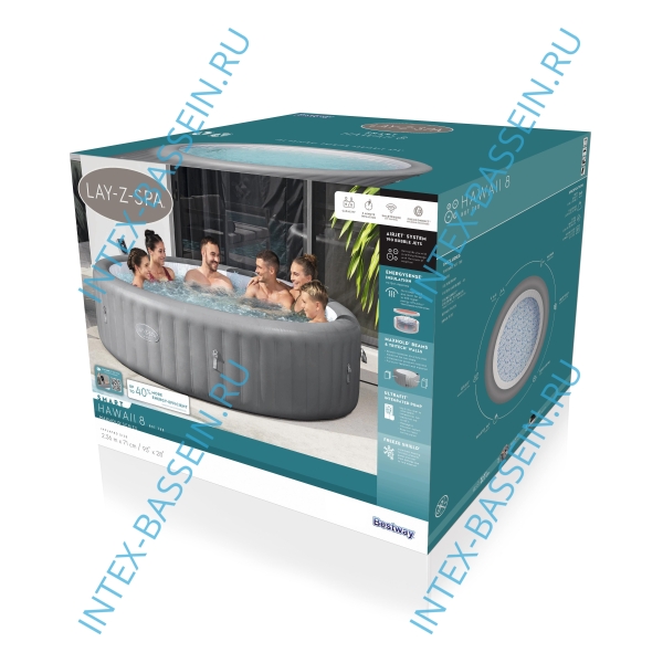 Джакузи Bestway 6001J, внешний размер: 236 x 71 см - 8 мест