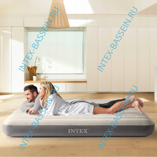 Кровать INTEX надувная 137 x 191 x 25 см без насоса, артикул 64708