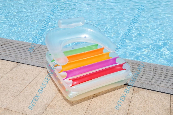 Матрас Bestway Summer Colors со спинкой + складная секция для ног 201 x 89 см, артикул 43023