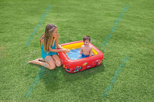 Детский бассейн INTEX "Тачки" 85 x 85 x 23 см, артикул 57101