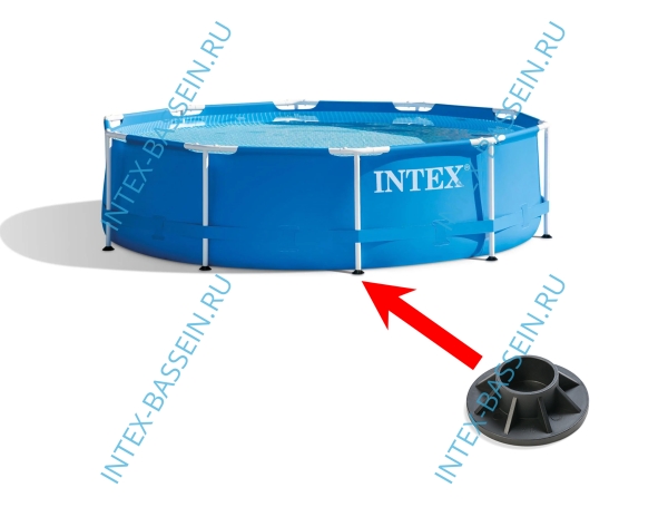 Подставка под вертикальную опору круглых бассейнов INTEX Metal Frame 305 и 366 см высотой до 99 см, артикул 12454