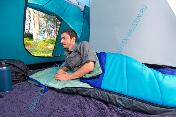 Спальный мешок Bestway 2-в-1 Wanderlite™ со встроенным надувным ковриком 203 x 75 x 9 см, артикул 68123