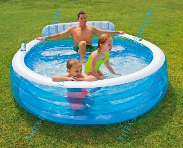 Детский бассейн INTEX "Семейный отдых" 224 x 216 x 76 см, артикул 57190