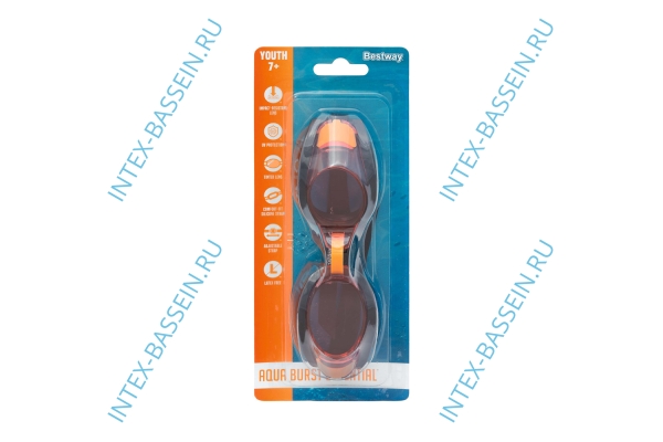 Очки для плавания Bestway "Aqua Burst Essential II" (цвет красный) от 7 лет, арт. 21005