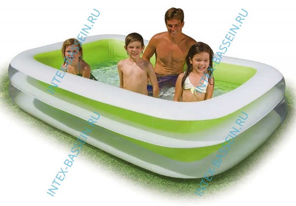 Детский бассейн INTEX "Пирамида" 262 x 175 x 56 см, артикул 56483