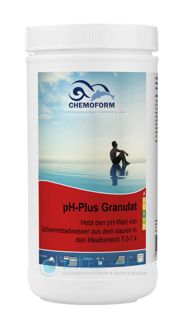 Уменьшитель уровня pH гранулированный Chemoform Ph-плюс 1 кг, артикул 0802001